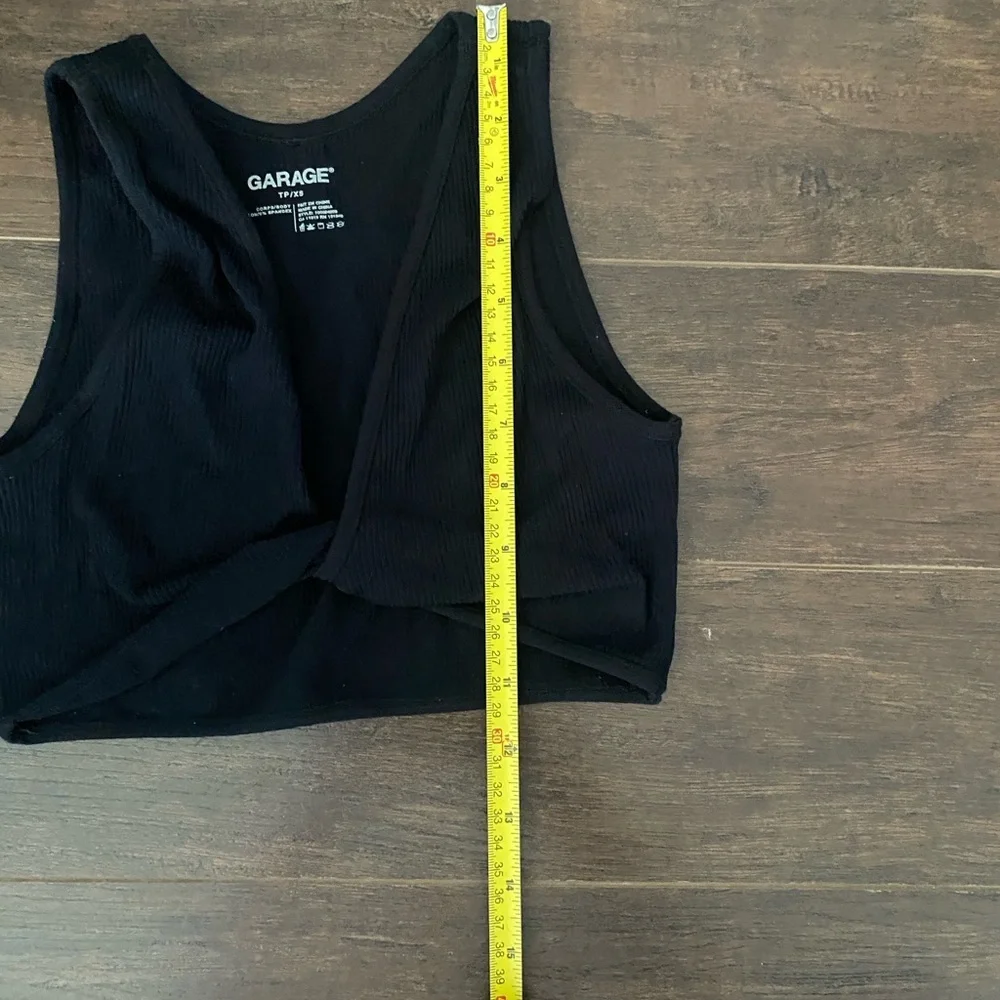 2/$15 Garage Black Sleeveless Crop Tank Top XS - Picture 6 of 7